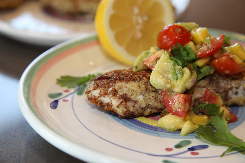 Tilapia With Macadamia Salsa - Eat Like a Caveman